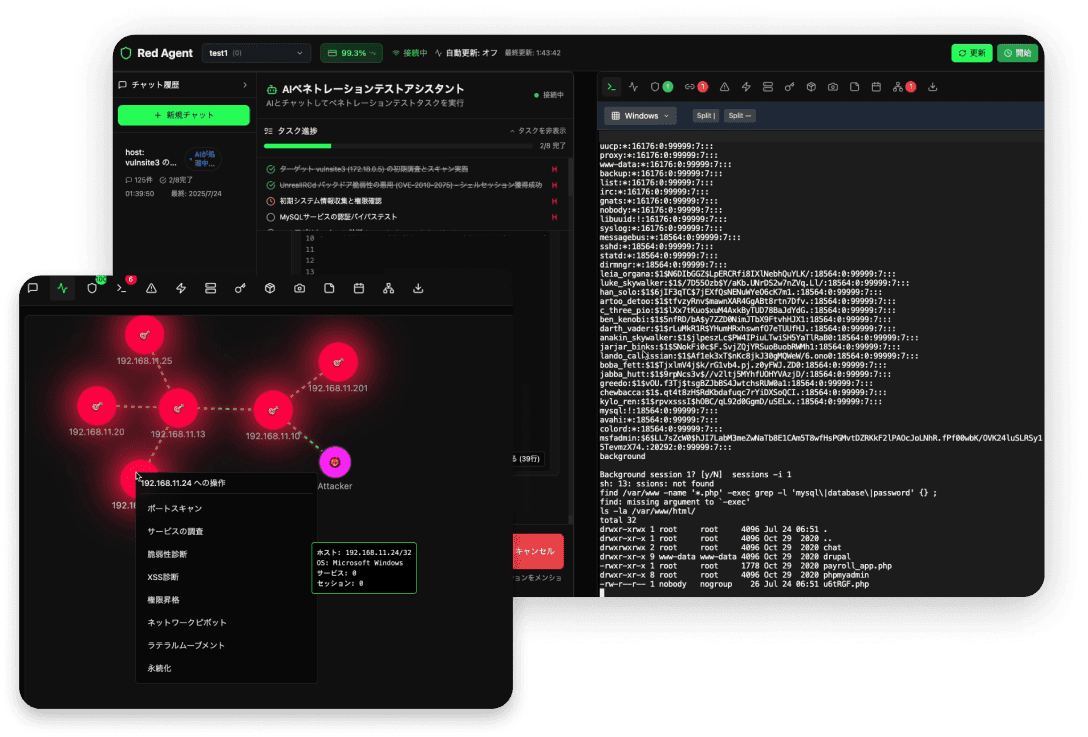 Red Agentの画面イメージ